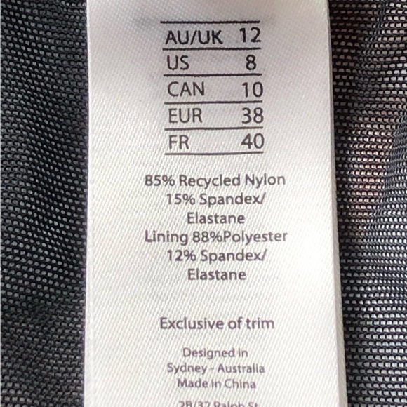 Sea Level Australia Botanical Spliced One Piece Swimsuit Black Multi Size 8 - Picture 7 of 12